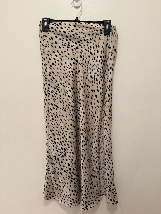 Micas Dresses & Skirts - Micas Spotted Animal Print Maxi Skirt With Leg Slit Size Small